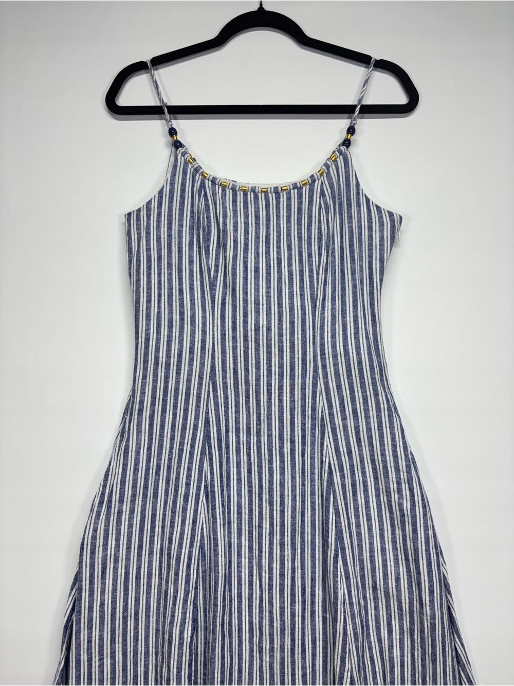 ✨Calypso St. Barth Linen Blue White Striped Maxi Dress Size XS - Picture 3 of 12